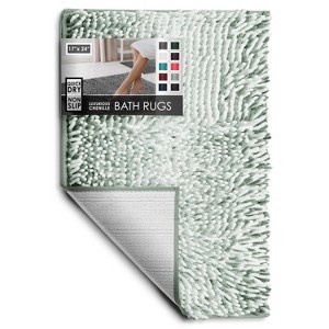 Hearth & Harbor Bathroom Rugs, Machine Washable Chenille Bath Mat for Bathroom - 1 of 4