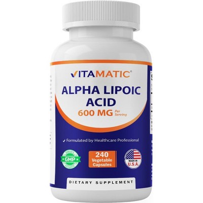 Alpha Lipoic Acid (ALA) 600mg Per Serving - 240 Vegetable Capsules