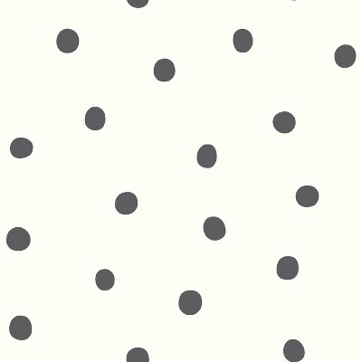 RoomMates Dots Peel & Stick Wallpaper Black