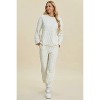 I am a Fashion Junky Double Take Full Size Texture Round Neck Long Sleeve Top and Pants Set - 3 of 4