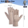 Unique Bargains Touchscreen Winter Anti-Slip Common Size Warm Hiking Gloves 8.7" x 3.5" 1 Pair - 2 of 4