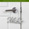 AuldHome Design Large Farmhouse Christmas Word Art Ornaments in Galvanized Rustic Tin Script; Jolly, Sleigh, Ho Ho Ho - 4 of 4