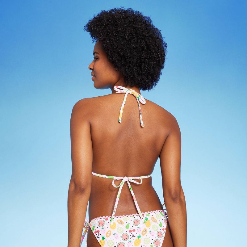 Women's Fruit Print Triangle Bikini Top - Wild Fable™ White, 3 of 11