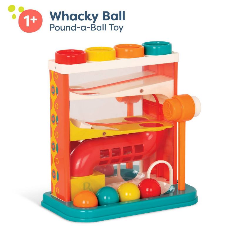 B. toys - Pound-a-Ball Toy - Whacky Ball - Turquoise, 4 of 15