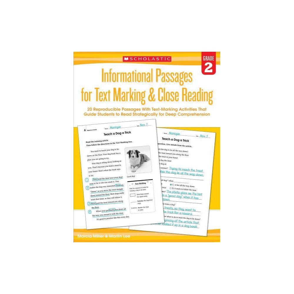 Informational Passages for Text Marking & Close Reading: Grade 2 - by Marcia Miller & Martin Lee (Paperback)