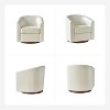 Set of 2 Jessie 30.5" Wide Modern Swivel Barrel Faux Leather Chair with Solid Wood Base|ARTFUL LIVING DESIGN - 4 of 4