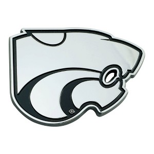 NCAA Kansas State Wildcats University 3D Chrome Metal Emblem - 1 of 3