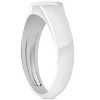 Pompeii3 Mens 1/10ct White Gold Diamond Flat Classic Anniversary Band 10K - 2 of 4