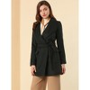 INSPIRE CHIC Women's Shawl Collar Lapel Winter Belted Coat with Pockets - 2 of 4