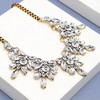 SOHI Women's Crystal Silver Chunky Crystal Statement Necklace - 2 of 4