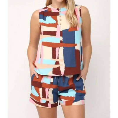 Women's Block Multi Shorts - Fate