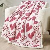 Plazatex Valentine Scarlett Plush Decorative Throw Blanket 50" x 60" Pink - 3 of 4