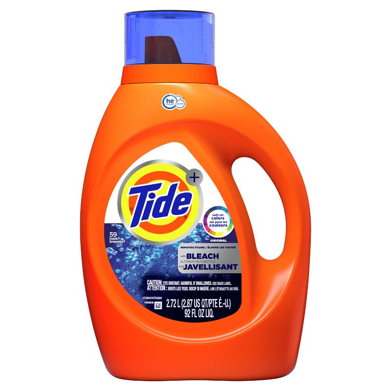 Tide with Bleach Alternative Original Scent HE Compatible Liquid Laundry Detergent - 84 fl oz, 1 of 12