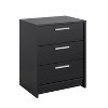 Prepac 21.75" Wide Studio Essentials 3 Drawer Nightstand Black - 2 of 4