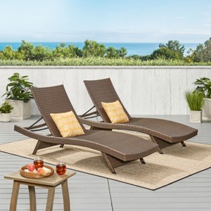 PAGED Patio Chaise Lounge Modern Wicker Recliner Tiltable Lounge Chair for Garden, Poolside - 1 of 4