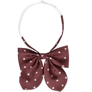 Elerevyo Women's Pre-tied Adjustable Straps Polka Dots Uniform Casual Bow Ties - 1 of 4