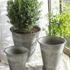 Slickblue Set of Three Metal Planters, Copper Finish, Large to Small Buckets, Modern Farmhouse, Copper, 9-13" - 2 of 3