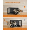Feandrea Dog Crate Furniture, 56.1" Kennel for Dogs Indoor up to 105 lb, Heavy-Duty Dog Cage, Double-Door Dog House, Ink Black - 3 of 4