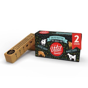Vital Farms Pasture-Raised Sea Salted Butter - 8oz - 1 of 4