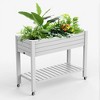 Chic Crate - Elevated Resin Garden Bed w/ Auto-Drain & 14 Gal Capacity - UV-Proof Ergo Design for Patio/Balcony - 2 of 4