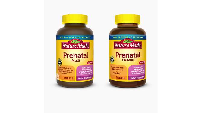Nature Made Prenatal Multivitamin with Folic Acid Tablets, 2 of 9, play video