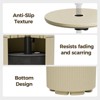 Bencmate Umbrella Bases Umbrella Side Table with Umbrella Hole Outside Storage Umbrella Base for Poolside Patio Balcony, Beige, 14.8"*14.8"*16.7" - 3 of 4