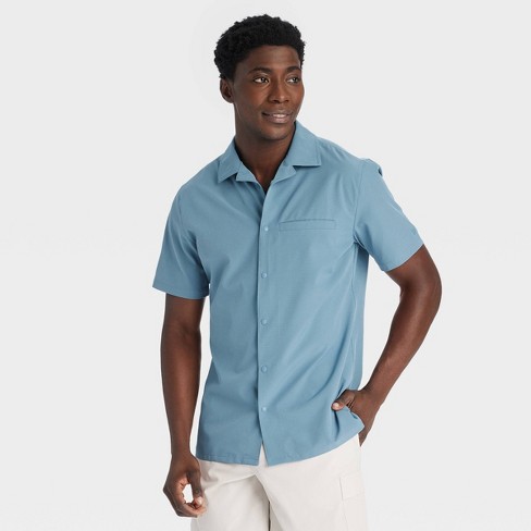 Men's Everyday Woven Shirt - All In Motion™ Airway Blue L : Target