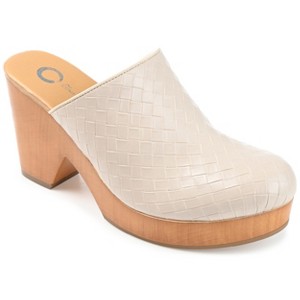 Journee Collection Womens Kelsy Mules Mid Block Heel Round Toe Pumps - 1 of 4