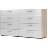 HomeStock Belmont 8 Drawer Double Dresser, White - 3 of 4
