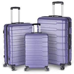 Luggage Set of 3, Suitcases with Spinner Wheels Hardside Expandable Luggage Suitcase Set with TSA Lock for Travel-Lavender Purple - 1 of 4