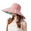 Anna-Kaci Wide Brim Floppy Sun Hat with Colorful Printed Underside UV Protection Lightweight Foldable Design for Outdoor Use - 3 of 4