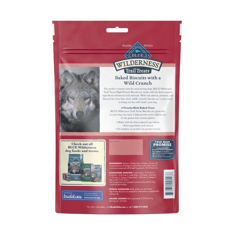 Blue Buffalo Wilderness Trail Treats High Protein Grain-Free Crunchy Dog Treats Biscuits Salmon Recipe, 3 of 7