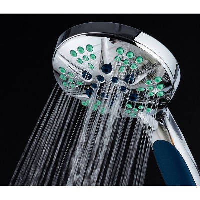 Chrome Handheld Shower Head with Antimicrobial Nozzles and 6 Settings
