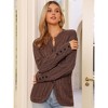 INSPIRE CHIC Women's Button Down Long Sleeve Crew Neck with Pockets Casual Sweater Cardigan - 4 of 4
