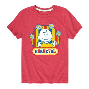 Boys' - Peanuts - Charlie Brown Karneval Short Sleeve Graphic T-Shirt - 1 of 4
