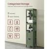 VASAGLE Bathroom Floor Cabinet Bathroom Storage Organizer Rack Stand,Multifunctional Corner Unit 2 Drawers - 3 of 4