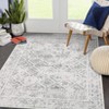 Boho Washable Rug for Entryway, Vintage Distressed Rug for Bedroom,  Living Room, Non Slip Soft Low Pile Dorm Nursery Carpet for Bedside - 3 of 4