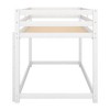 Whisen Stylish and Simple Wood Twin over Twin Floor Bunk Bed with Ladder - 3 of 4