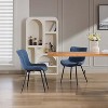 coucheta Mid Century Modern Upholstered Dining Chairs, 2 Pack Leather Upholstered Dining Chairs, Armless Chair with Back, for Dining Room, Kitchen - 4 of 4