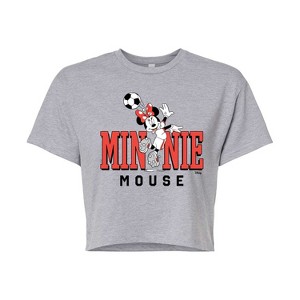 Women's - Disney - Minnie Name Soccer Cropped Graphic T-Shirt - 1 of 4