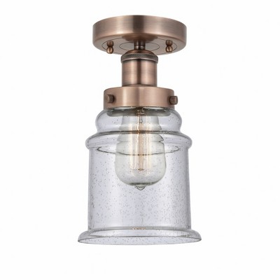 Canton - 1 Light Semi-Flush Mount In Industrial Style-11 Inches Tall and 6 Inches Wide