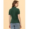 INSPIRE CHIC Women's Short Sleeve Button Down Peter Pan Collar Blouse - 4 of 4