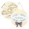 Bright Creations 6 Pack Unfinished Wooden Disks with Ribbon and Twine for Crafts, Wood Burning, Engraving, 14 Inches - 3 of 4
