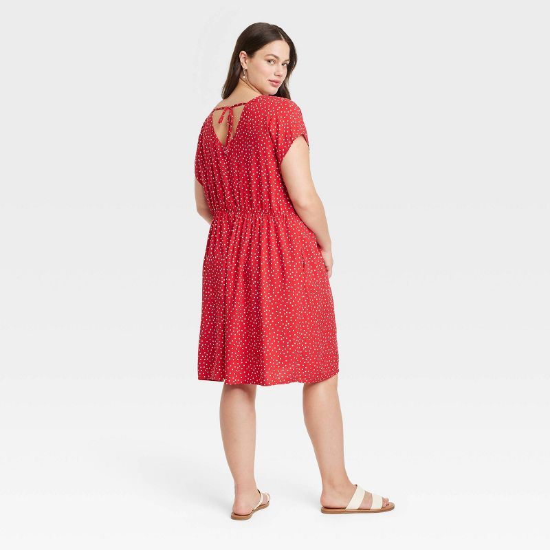 Women's Short Sleeve Mini A-Line Dress - Ava & Viv™, 3 of 10