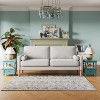 TiramisuBest 79 inch corduroy sofa bed, foldable double sofa bed with folding armrests, suitable for living rooms and small spaces,Green - 2 of 4