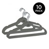 Trio Home Heavy Duty Rubber Hanger with Cascade Hook and Tie Bar,360 Degree Rotatable Hook (10 PACK) - 2 of 4