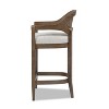 Jennifer Taylor Home Americana Mid-Century Modern 26" Cane Back Counter Stool, Two-Tone Neutral Gray Polyester Wool Blend - 3 of 4