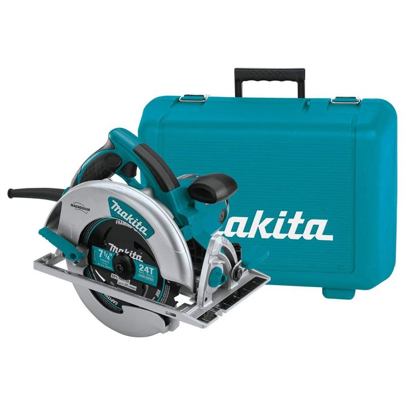 Makita 10.6 Pound Lightweight Magnesium 7.25 Inch Corded Circular Saw with Built In LED Lights, 15 Ampere Motor and Rubberized Handle, Blue, 1 of 8
