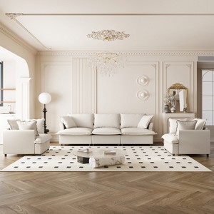 Whisen Oversized Modern Sofa Module for Modular Sectional Sofa, Wide Seat Chenille Armchair with Pillows - 1 of 4