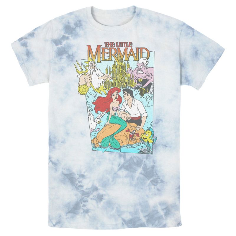 Men's The Little Mermaid Character Poster T-Shirt, 1 of 5
